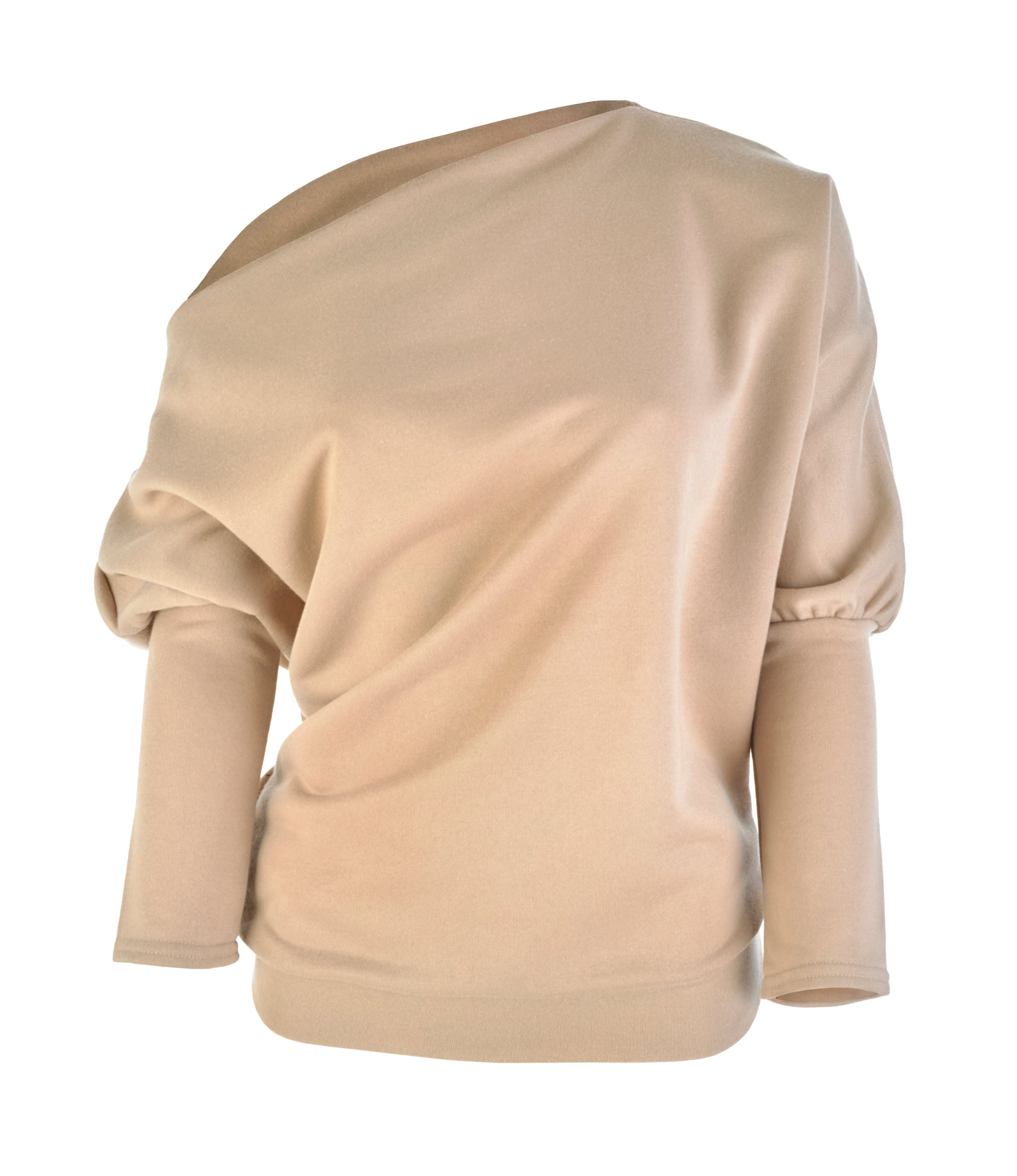 Mia off the Shoulder Sweater In Camel - Pleat Boutique
